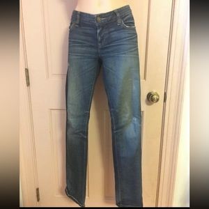 ANN TAYLOR LOFT Modern Slim Size 4 Blue Denim Jeans ddr $75 EUC
